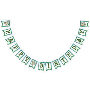 Banner mit weißer Blume
