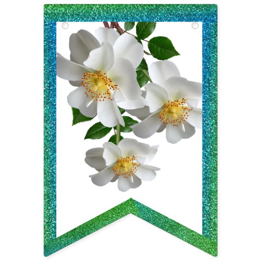 Banner mit weißer Blume (Erste Fahne)