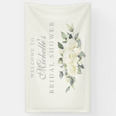 Banner mit weißer Rose-Brautparty (Vertikal)