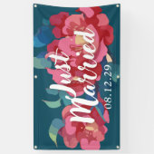 Banner Modern Florals Just Married (Vertikal)