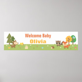 Banner "niedlich Woodland Animal Themed Baby Shoot Poster