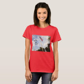 BANNER NOCH WAVE AMERIKANISCHE FLAGGENFRAUEN T-Shirt (Vorne ganz)