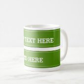 BANNER Olivgrün Gefälle + Ihr Text Kaffeetasse (VorderseiteRechts)