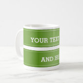 BANNER Olivgrün Gefälle + Ihr Text Kaffeetasse (Vorderseite Links)