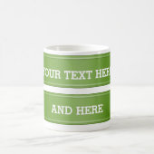 BANNER Olivgrün Gefälle + Ihr Text Kaffeetasse (Mittel)