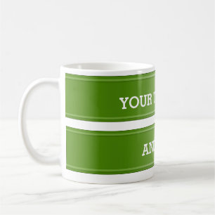 BANNER Olivgrün Gefälle + Ihr Text Kaffeetasse