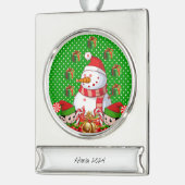 Banner Ornament Elf Snowman (Links)
