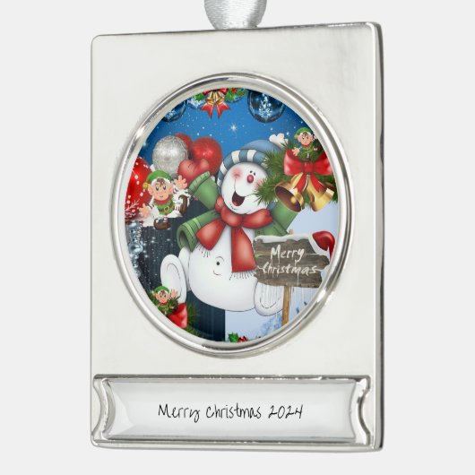 Banner Ornament Snowman (Links)