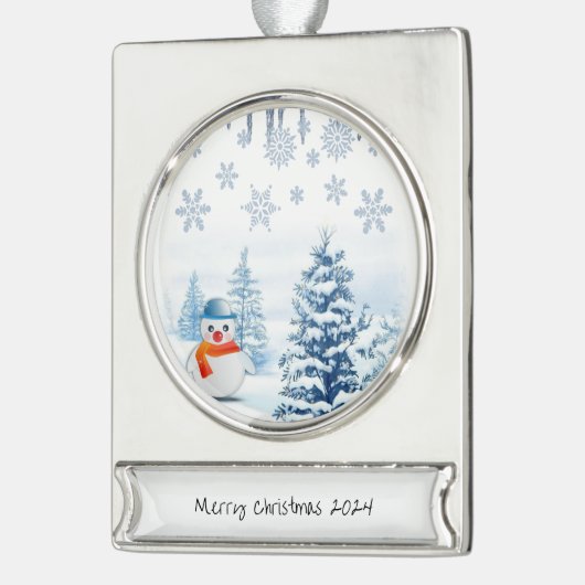 Banner Ornament Snowman (Links)