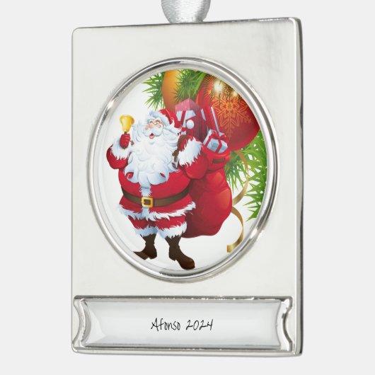 Banner Ornament Vintager Weihnachtsmann (Links)