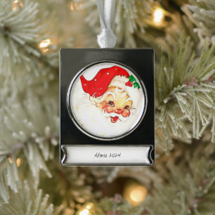 Banner Ornament Vintager Weihnachtsmann