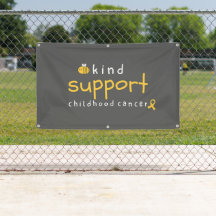 Banner Outdoor Sign zur Unterstützung von Krebs be