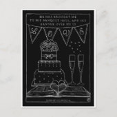 Banner Over Me ist Liebe Inspiration Postkarte (Vorderseite)