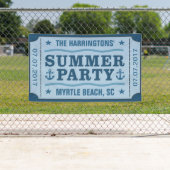 Banner "Party Ticket" für individuelle Name, Datum (Insitu)