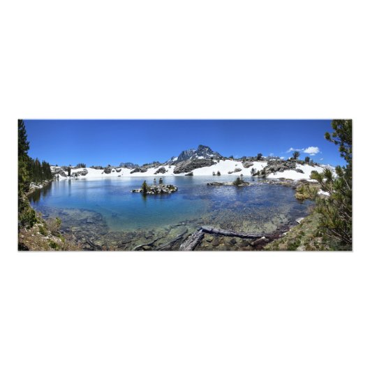 Banner Peak and a Mountain Lake - Sierra Nevada Fotodruck (Vorne)