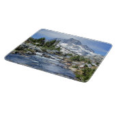 Banner Peak von Tausend Inseln - Sierra Nevada Schneidebrett (Ecke)