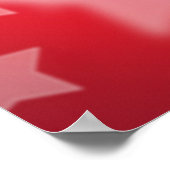 Banner-Poster mit roten weißen und blauen Sternen Poster (Ecke)