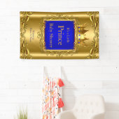Banner Prince Baby Dusche Blue Gold 2 (Insitu)