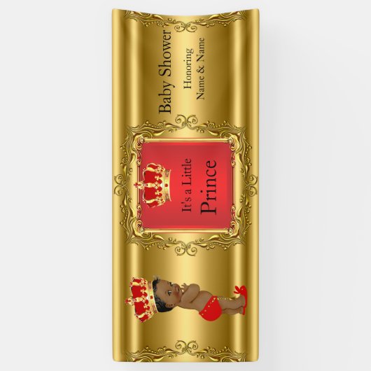Banner Prince Baby Duwer Red Gold Ethnic (Vertikal)