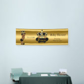 Banner Prince Baby Shower Black Gold Ethnic (Messeveranstaltung)