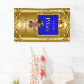 Banner Prince Baby Shower Blue Gold Ethnic 2 (Insitu)