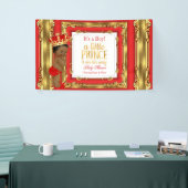 Banner Prince Baby Shower Regal Red Gold Ethnic (Messeveranstaltung)