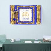 Banner Prince Baby Shower Royal Blue Gold Ethnic (Messeveranstaltung)