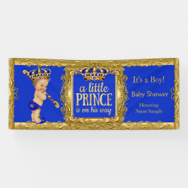 Banner Prince ist auf dem Weg Blue Gold Blonde Boy