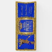 Banner Prince ist auf dem Weg Blue Gold Ethnic (Vertikal)