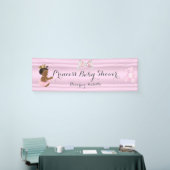 Banner Princess Baby Dusche Rosa Ethnisch (Messeveranstaltung)