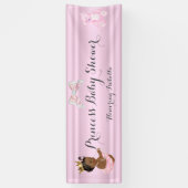 Banner Princess Baby Dusche Rosa Ethnisch (Vertikal)