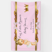 Banner Princess Baby Dusche Rosa Weiße Blondine (Vertikal)