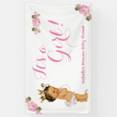 Banner Princess Babydusche Rosa Brünett (Vertikal)