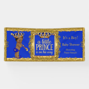 Banner Prinz ist auf dem Weg Blau Gold Ethnisch