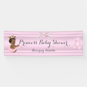Banner Prinzessin Baby Shower Pink Ethnisch