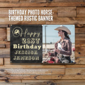 Banner "Rustic Rider" auf dem Foto "Birthday"