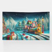 Banner Santa North Pole Express Weihnachtsabend (Horizontal)