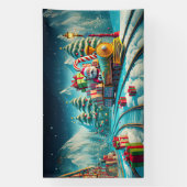 Banner Santa North Pole Express Weihnachtsabend (Vertikal)