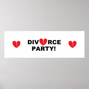 Banner "Scheidung Party" Poster