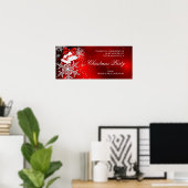 Banner Sparkle Snowflake Rotes Weihnachtsfest Part Poster (Heimbüro)