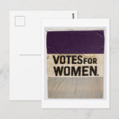 Banner "STIMMEN FÜR FRAUEN" Suffragette 1910-1920 Postkarte (Vorne/Hinten)