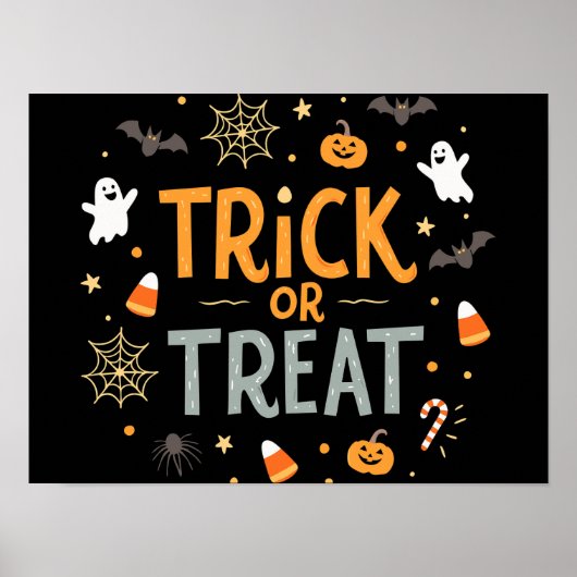 Banner Süßes oder Saures Halloween-Tag Poster (Vorne)