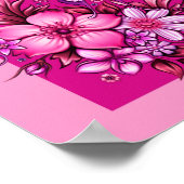 Banner Sweet 16 Rosa Blume Schmetterling Geburtsta Poster (Ecke)