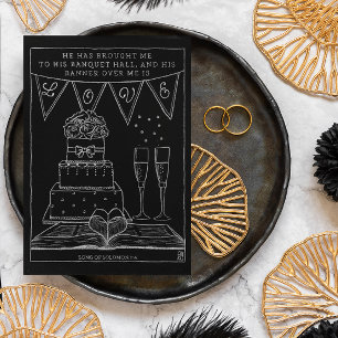 Banner über mir ist Liebe Inspirations-Postkarte Postkarte
