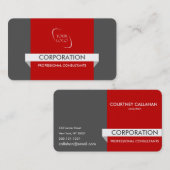 Banner und Logo berufliche rote Visitenkarten Visitenkarte (Vorne/Hinten)