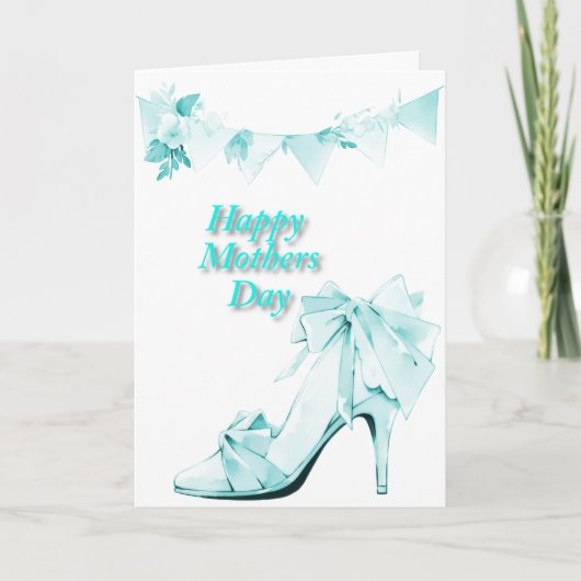 Banner und Schuhe in Aquamarin Karte (Vorderseite)