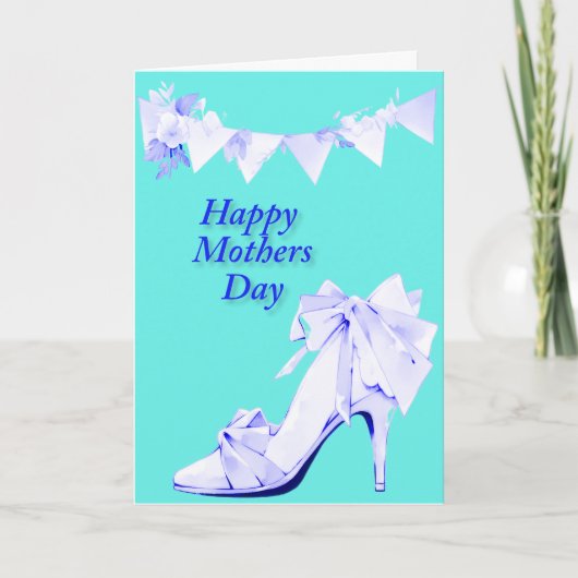 Banner und Schuhe in blau und Aquamarin Karte (Vorderseite)