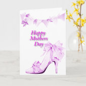 Banner und Schuhe in Rosa Karte (Gelbe Blume)