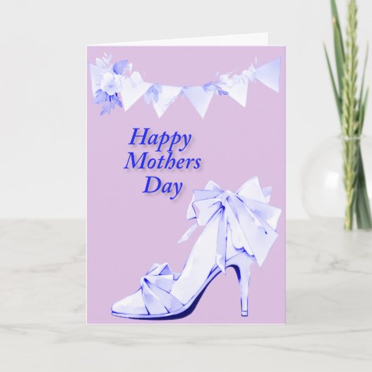 Banner und Schuhe in Rosa und Blau Karte (Vorderseite)