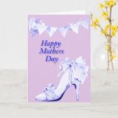 Banner und Schuhe in Rosa und Blau Karte (Gelbe Blume)